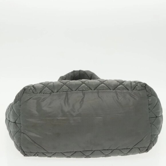 CHANEL Cococoon Shoulder Bag Nylon Gray Silver CC - Picture 4 of 15